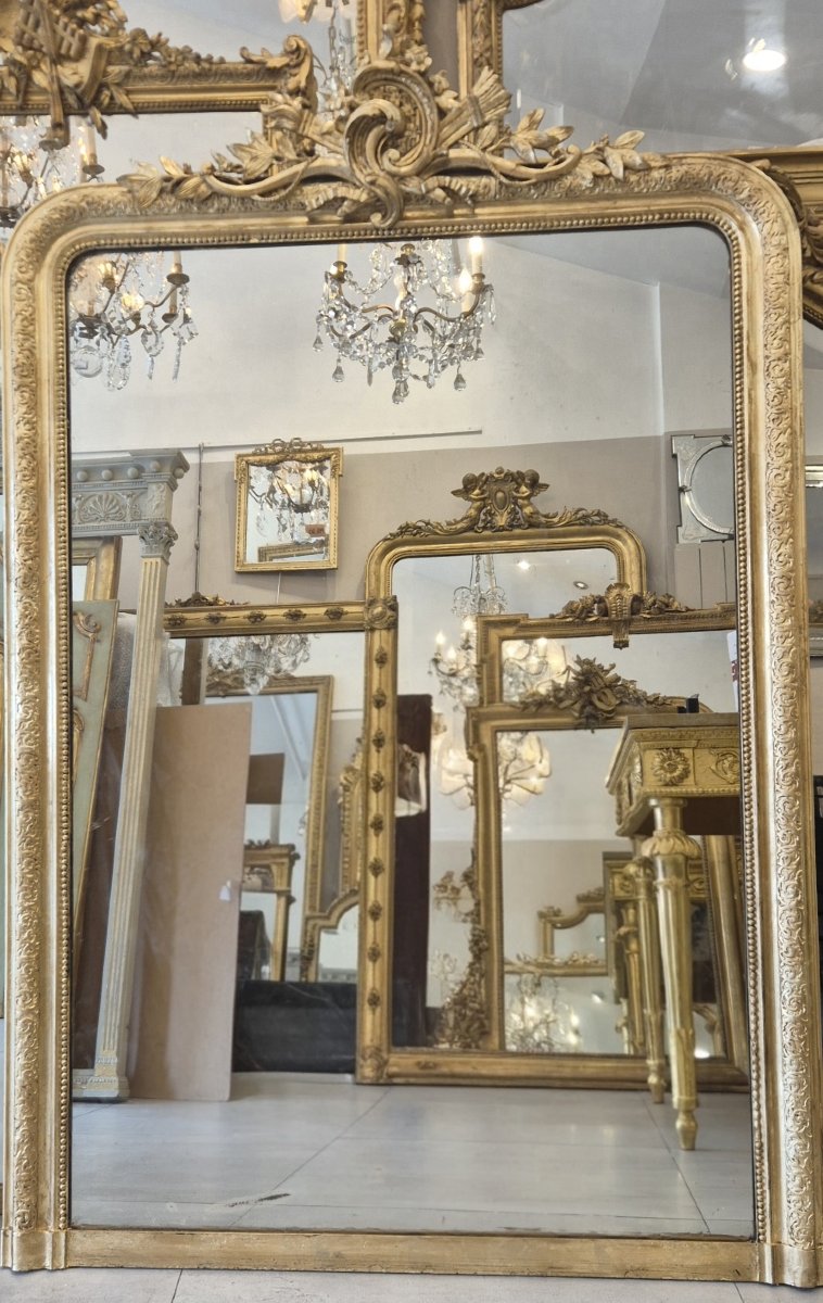 Miroir Napoléon III  doré 113*170cm
