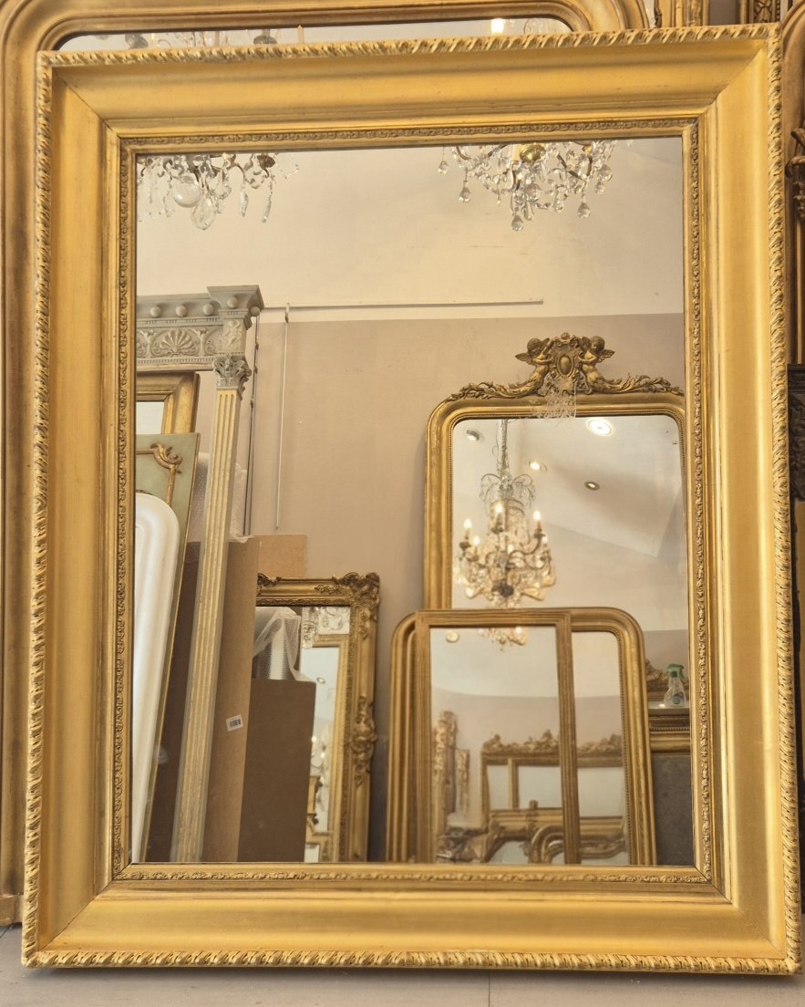 Miroir Napoléon III doré  110*138cm