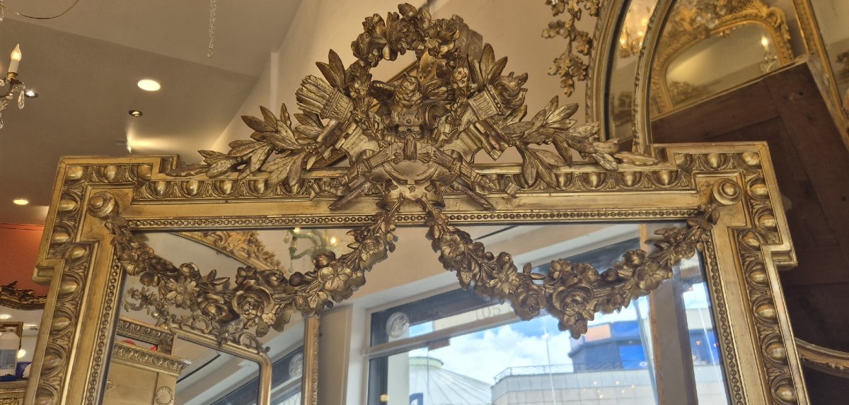 Gilded Napoleon III Mirror   104/150 Cm-photo-2