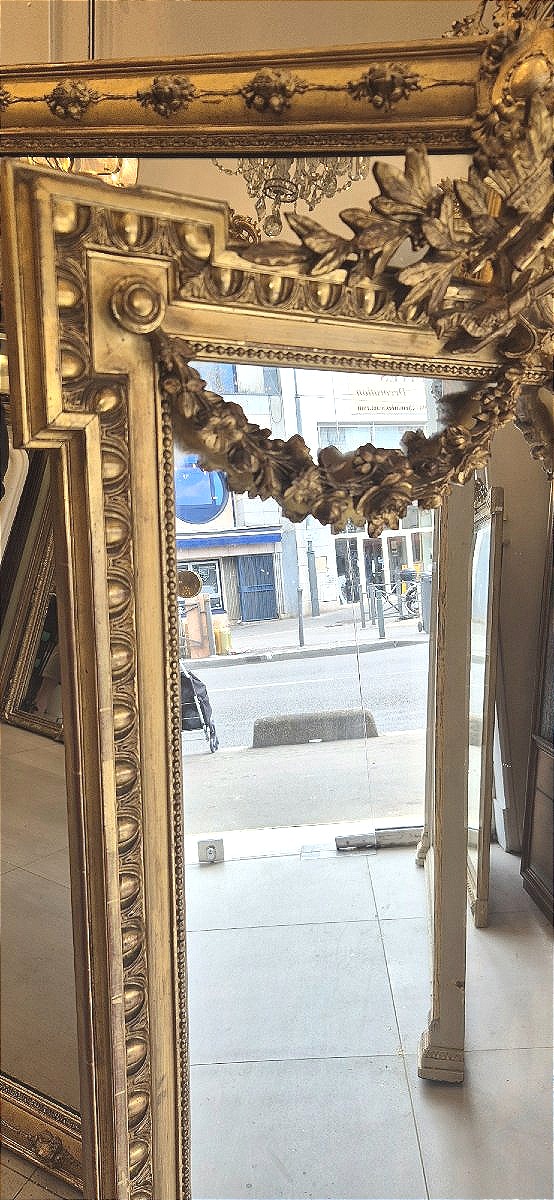 Gilded Napoleon III Mirror   104/150 Cm-photo-4