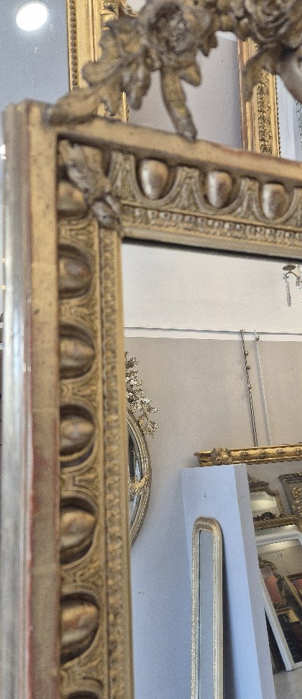 Large Gilded Napoleon III-era Mirror, 110 X 200 Cm-photo-1