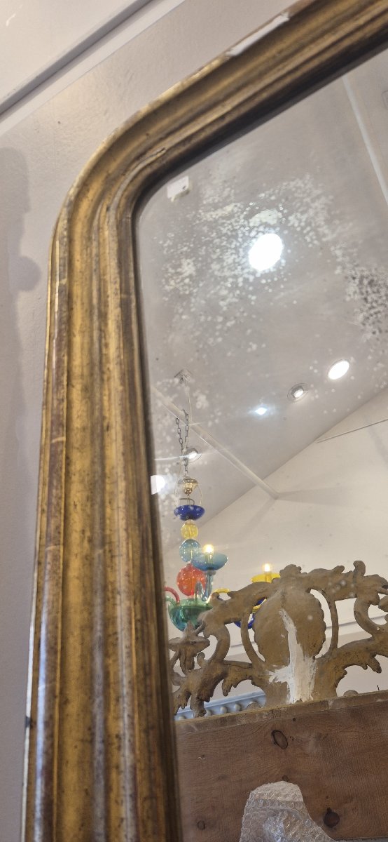 Miroir  Louis Philippe feuilles d'or époque  138*160cm-photo-4