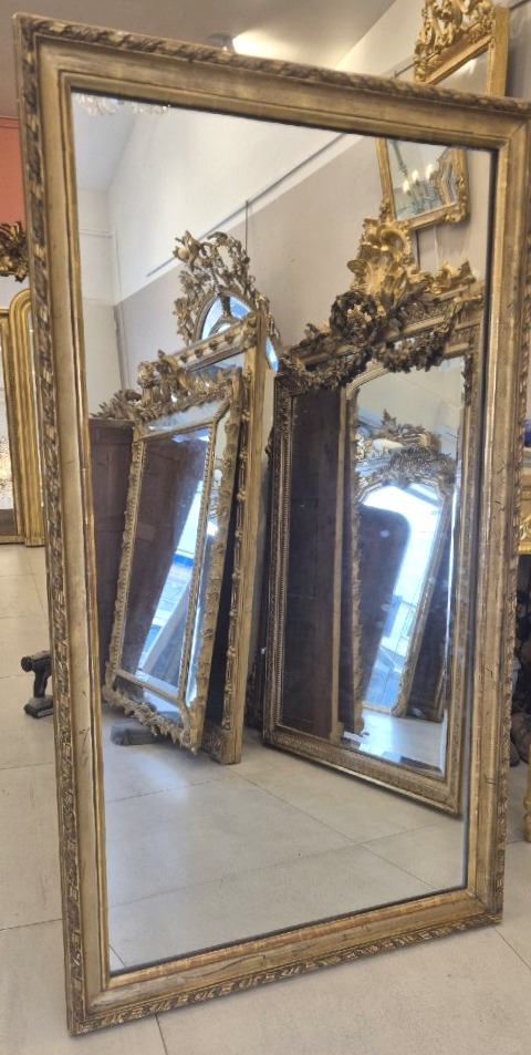 Miroir Louis XVI rectangulaire au mercure 95*165cm-photo-4