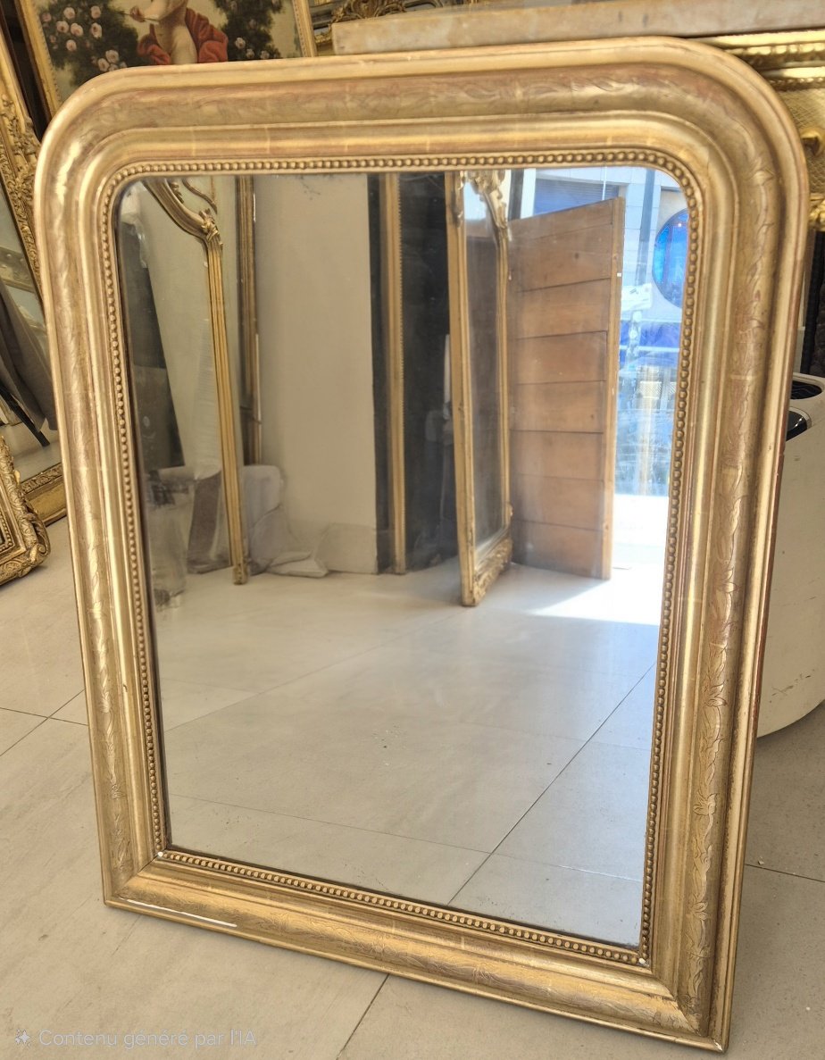 Miroir Louis Philippe doré  77*97cm