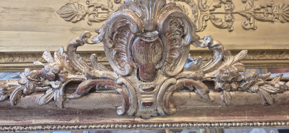 Miroir Louis Philippe doré 120*145cm-photo-2