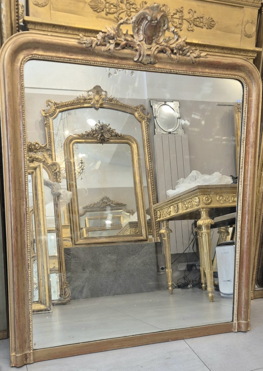 Miroir Louis Philippe doré 120*145cm-photo-4