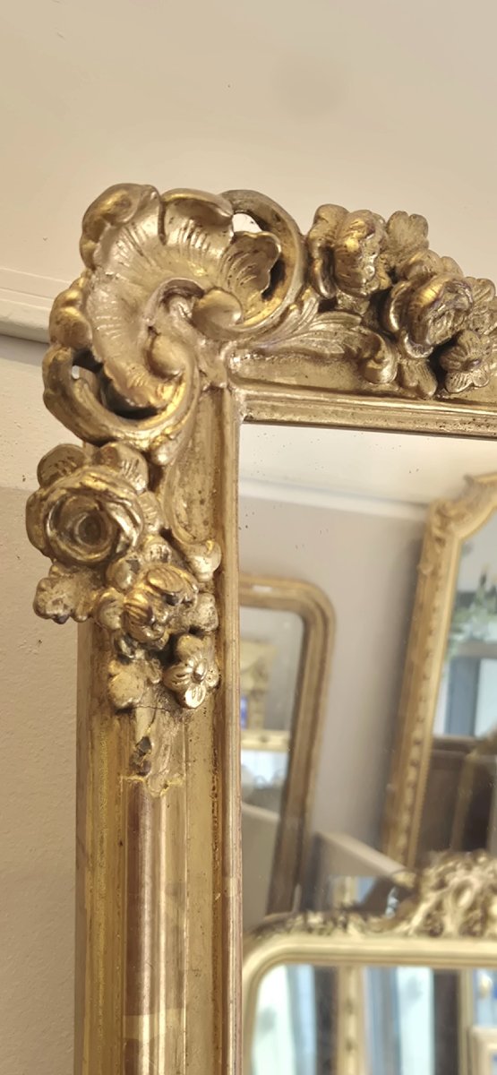 Charles X Gilded Mirror, 47 X 57 Cm-photo-3