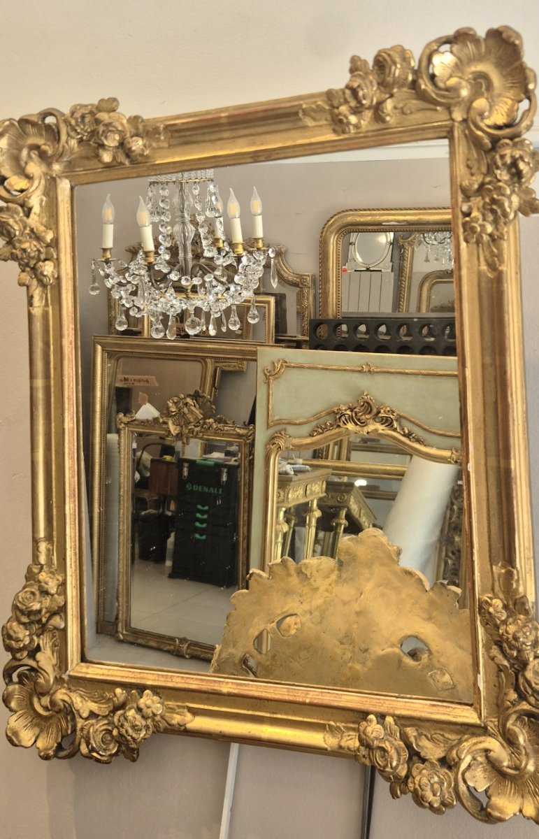 Charles X Gilded Mirror, 47 X 57 Cm