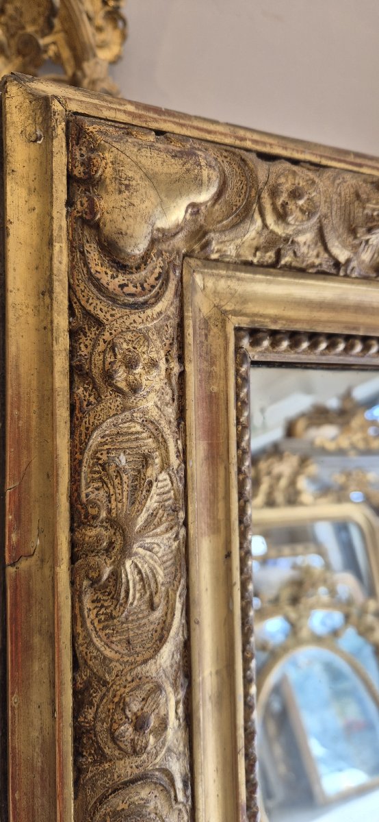 Miroir Napoléon  III doré 122*170cm-photo-2