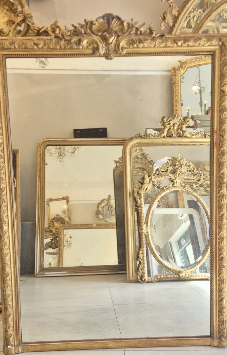 Miroir Napoléon  III doré 122*170cm-photo-3