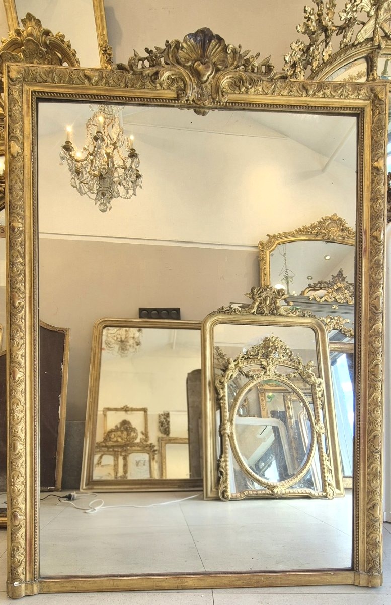 Miroir Napoléon  III doré 122*170cm