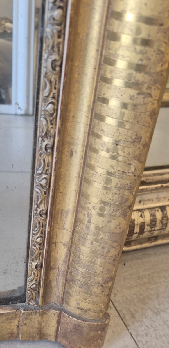 Miroir ancien Louis Philippe doré  80*142cm-photo-4
