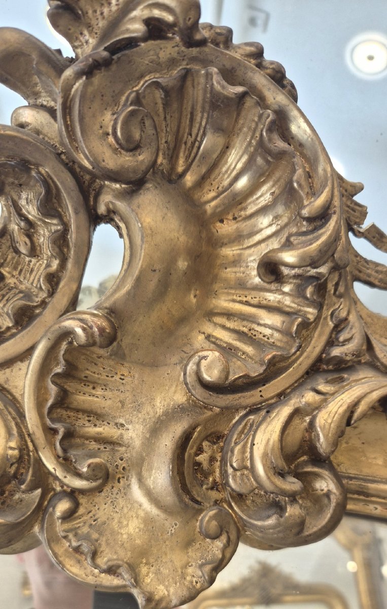Antique Gilded Louis XV Mirror, 110 X 172 Cm-photo-2