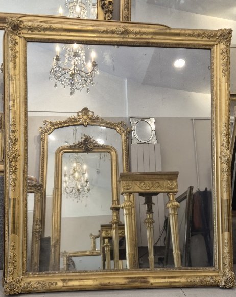 Antique Gilded "mercure" Mirror, 128 X 150 Cm