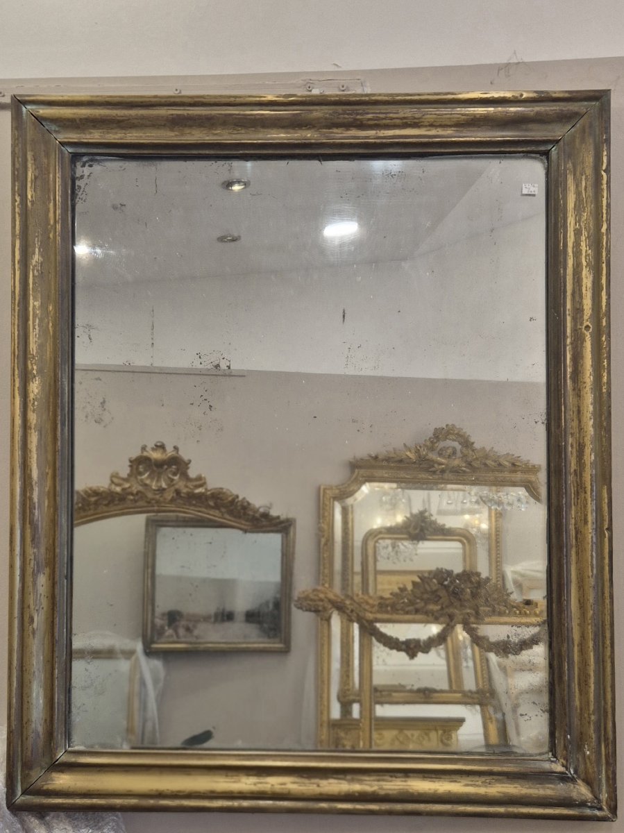 Miroir Bistrot cuivre doré  82*96cm