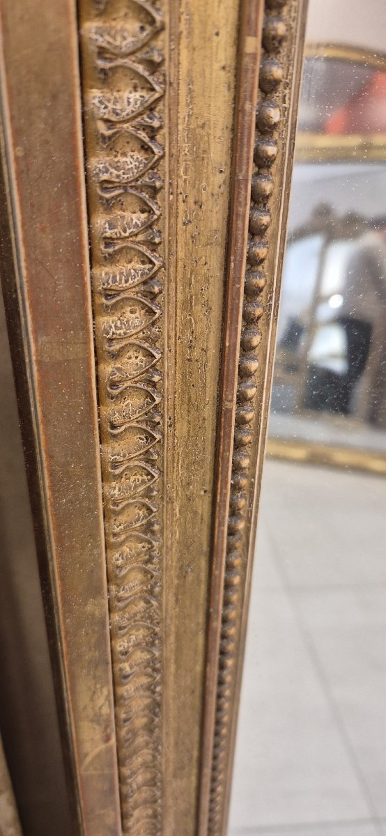 Grand miroir ancien Louis XVI doré  110*198cm-photo-1