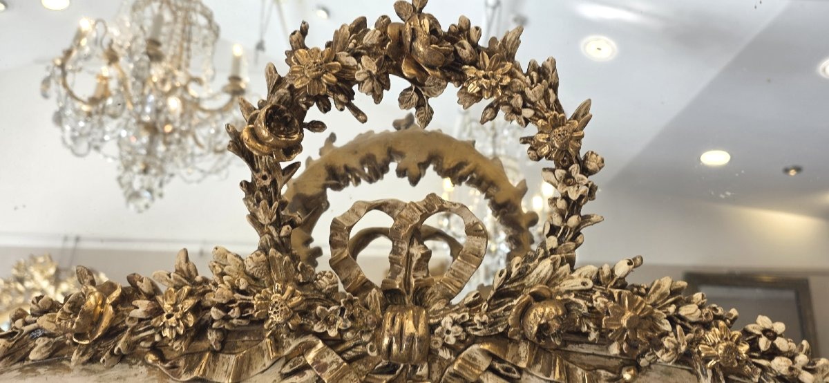 Miroir Napoléon III doré  110*180cm-photo-2