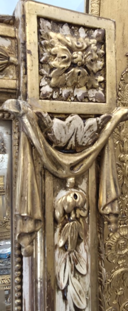 Miroir Napoléon III doré  110*180cm-photo-3
