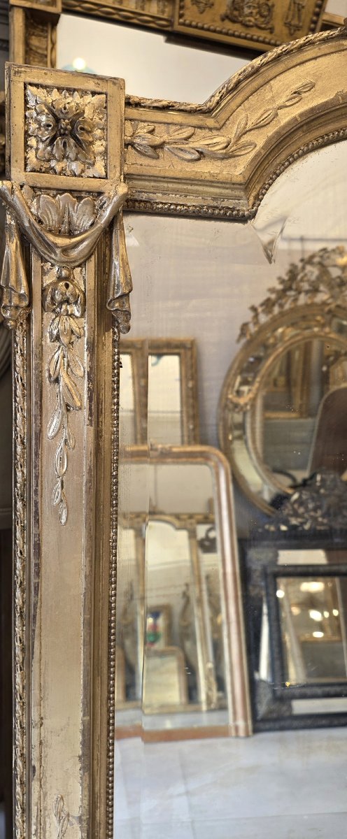 Miroir Napoleon III doré ancien  110*182CM-photo-3