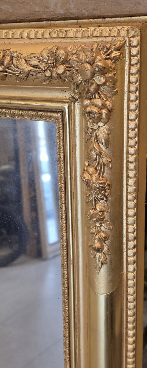 Miroir ancien Restauration doré  77*97cm-photo-4