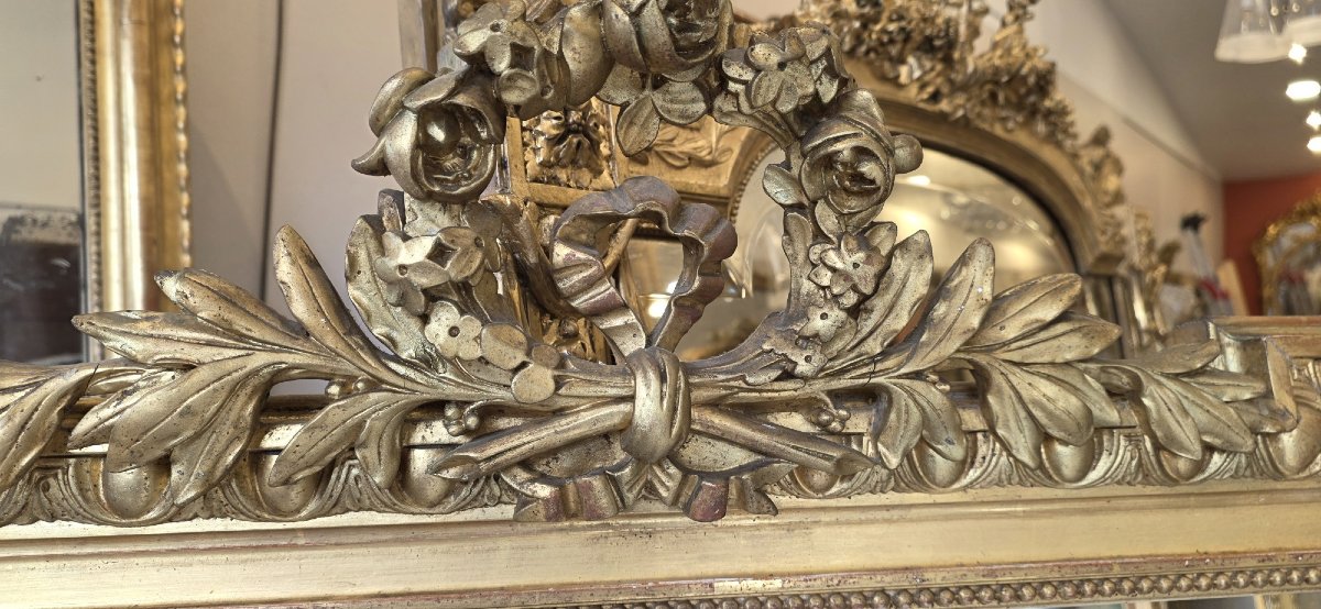 Miroir Napoleon III ancien biseauté  90*153cm-photo-3