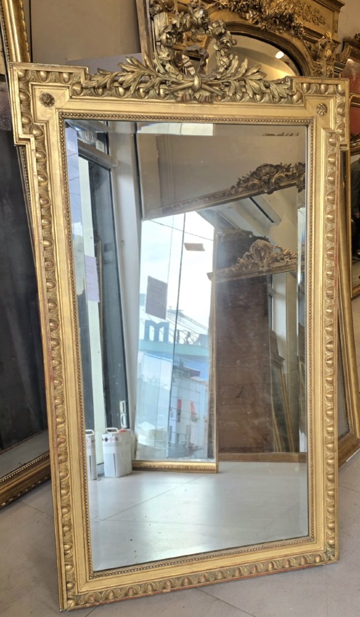 Miroir Napoleon III ancien biseauté  90*153cm