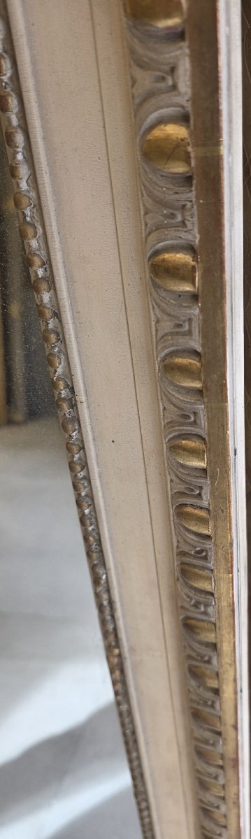 Antique Louis XVI Lacquered Mirror, 88 X 148 Cm-photo-3