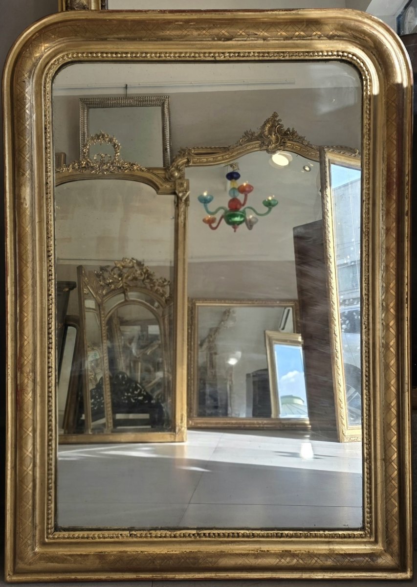 Antique Louis Philippe Mirror, 78 × 109 Cm