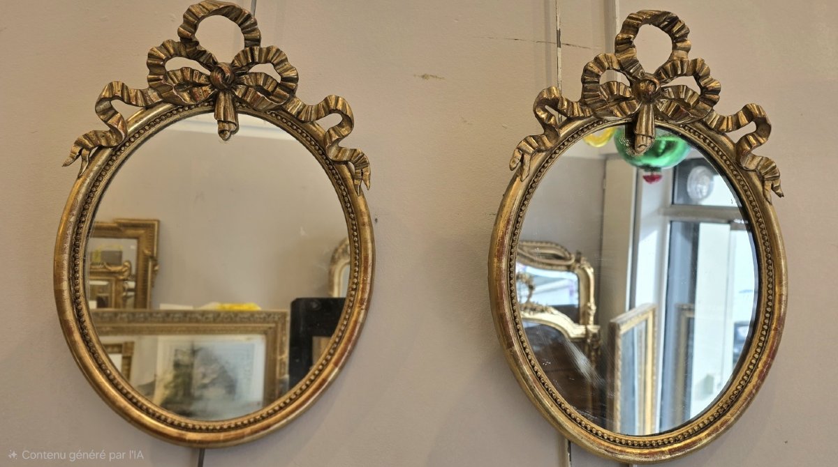 Mirrors Pair Louis XVI-photo-1