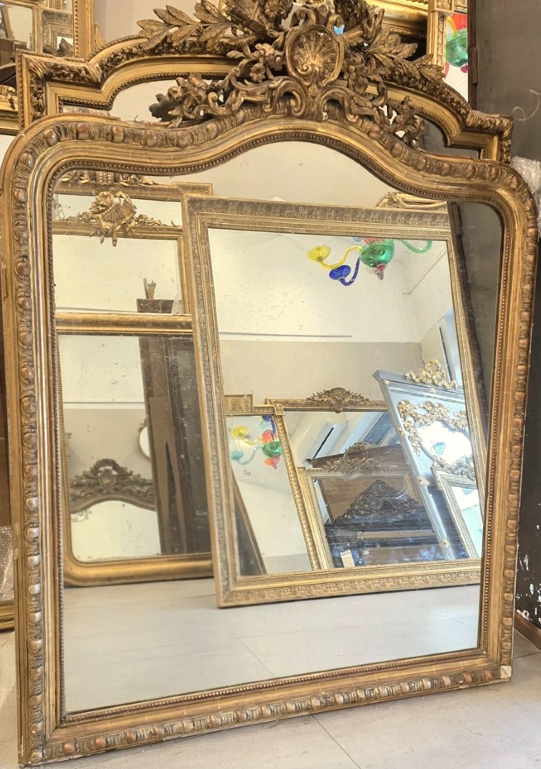 Miroir Naploléon  III  doré ancien  120*148cm