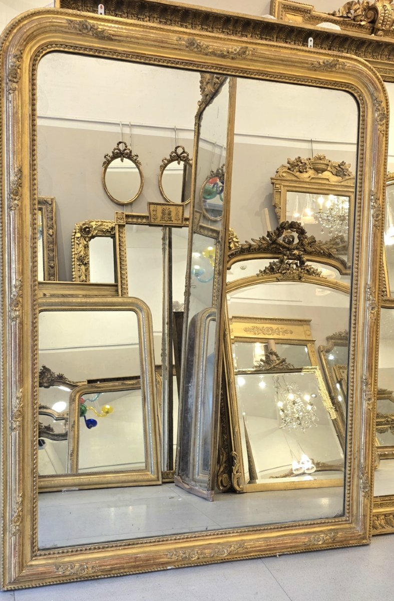 Miroir Louis Philippe doré  120*160cm-photo-2