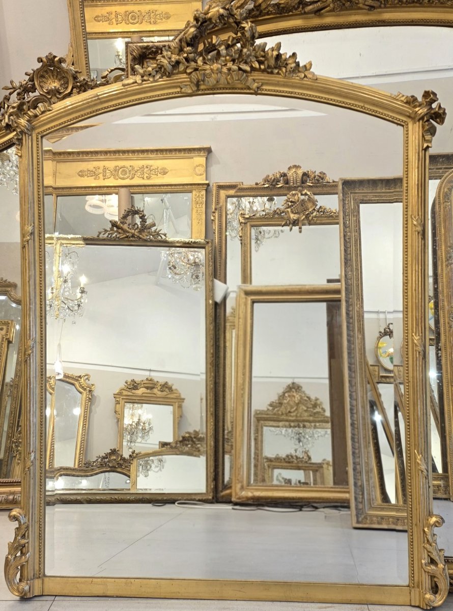 Gilded Louis XVI Mirror  105 X 140 Cm