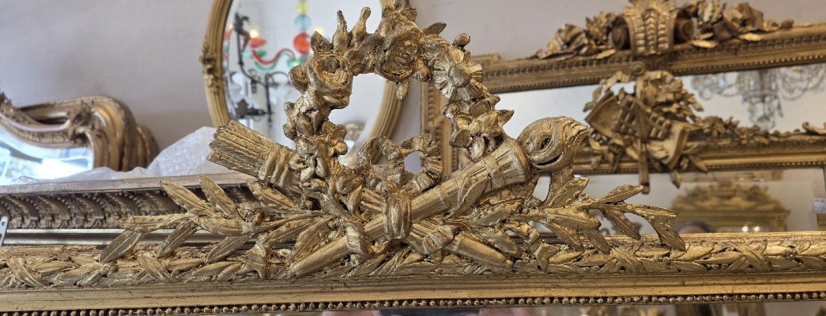 Gilded Louis XVI Mirror, 100 X 176 Cm-photo-3
