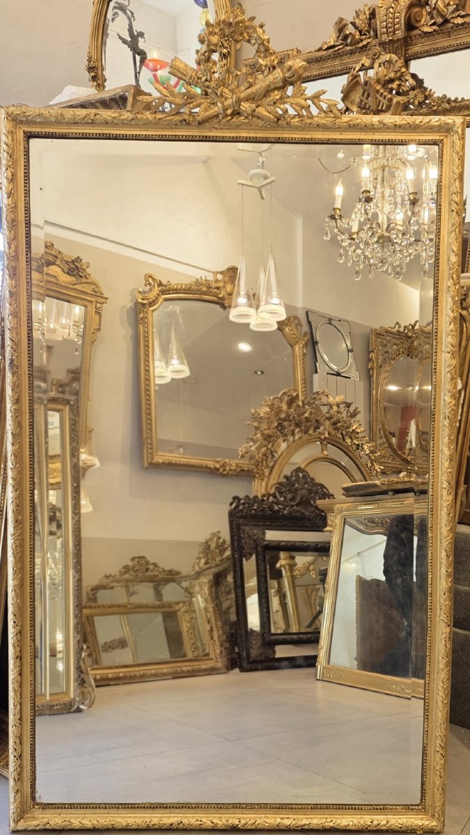 Gilded Louis XVI Mirror, 100 X 176 Cm-photo-2
