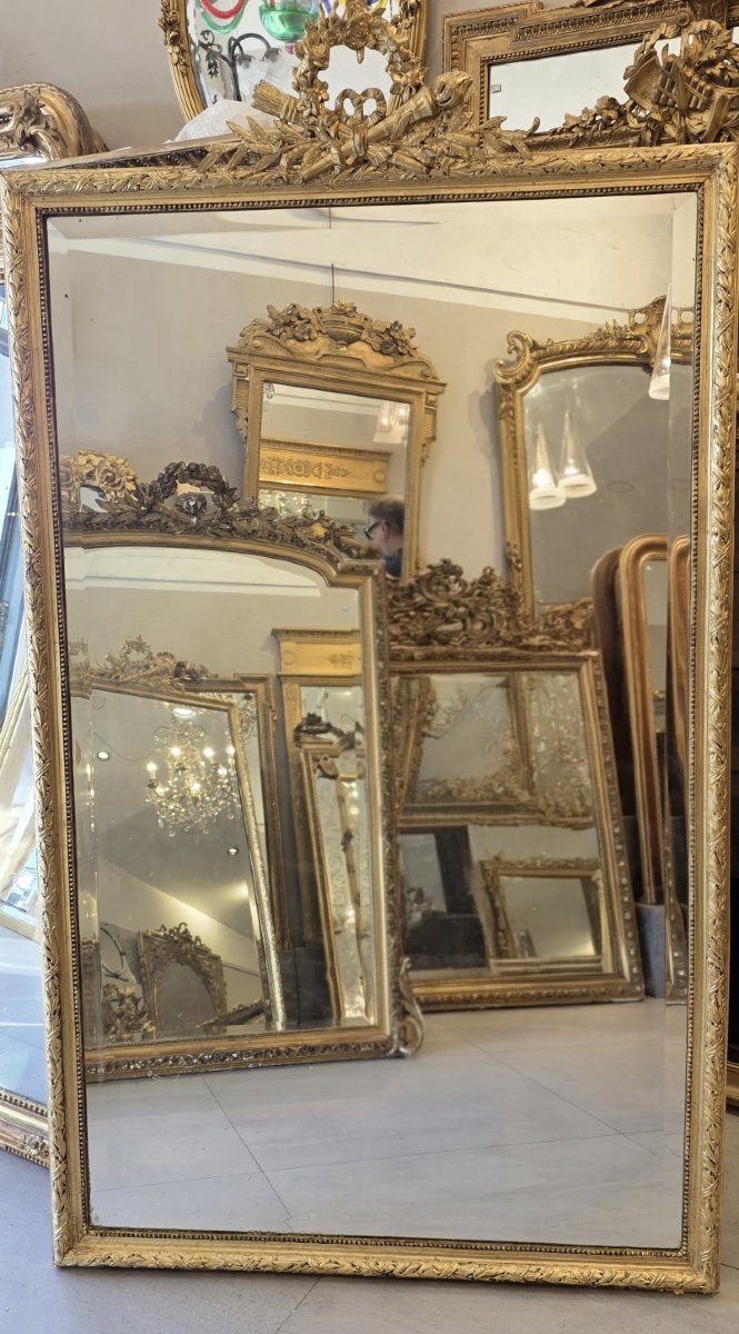 Gilded Louis XVI Mirror, 100 X 176 Cm