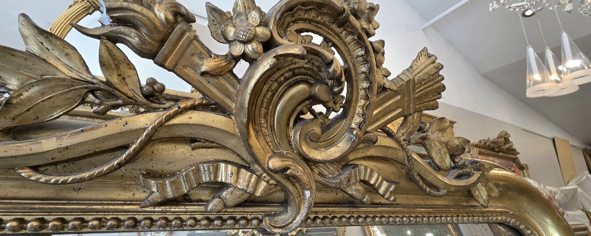 miroir ancien Louis Philippe glace mercure 105*165 cm-photo-2