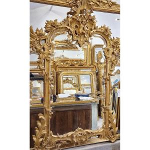 Miroir Louis XV putti glace biseautée 105*165cm