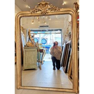 Louis Philippe Mirror With Fireplace Glass Decoration 117*170 Cm