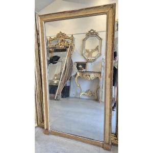 Miroir doré Directoire époque glace de cheminée 77*132cm