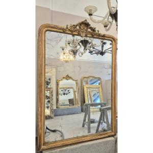 Large miroir doré décor coquille fleurs 138*196CM