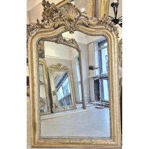 Miroir Louis Philippe cartouche rocaille 97* 147 cm