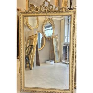 miroir Louis XVI  ruban glace ancienne biseautée 87*140 cm