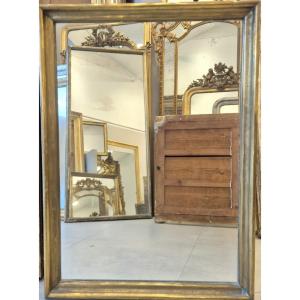 Miroir Art Nouveau bistrot laiton doré  80*110cm