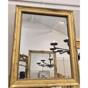 Miroir Directoire doré feuilles d'or  55*66cm