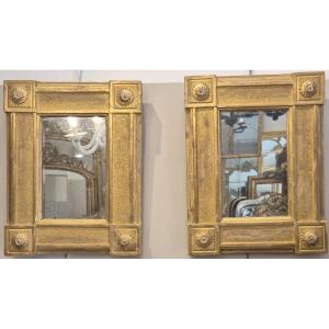 paire de miroirs empire italiens 47*62 cm 
