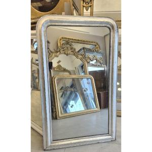 Louis Philippe Mirror With White Gold Leaf, 85*140cm