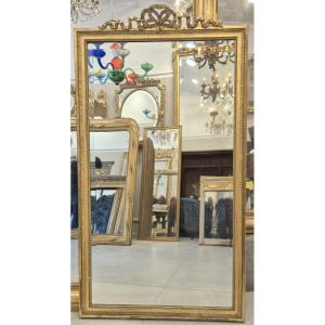 miroir doré noeud Louis XVI glace biseautée 74*130 cm