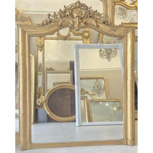 Miroir Louis Philippe doré feuilles d'or  112*136cm