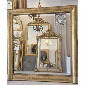 Miroir Louis Philippe feuilles d'or époque 85*90cm