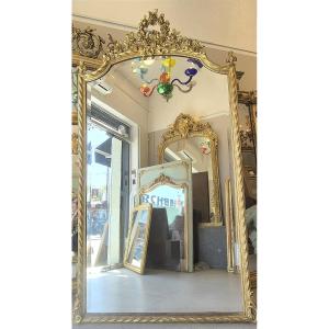 Miroir Napoléon III biseauté doré 115*200cm